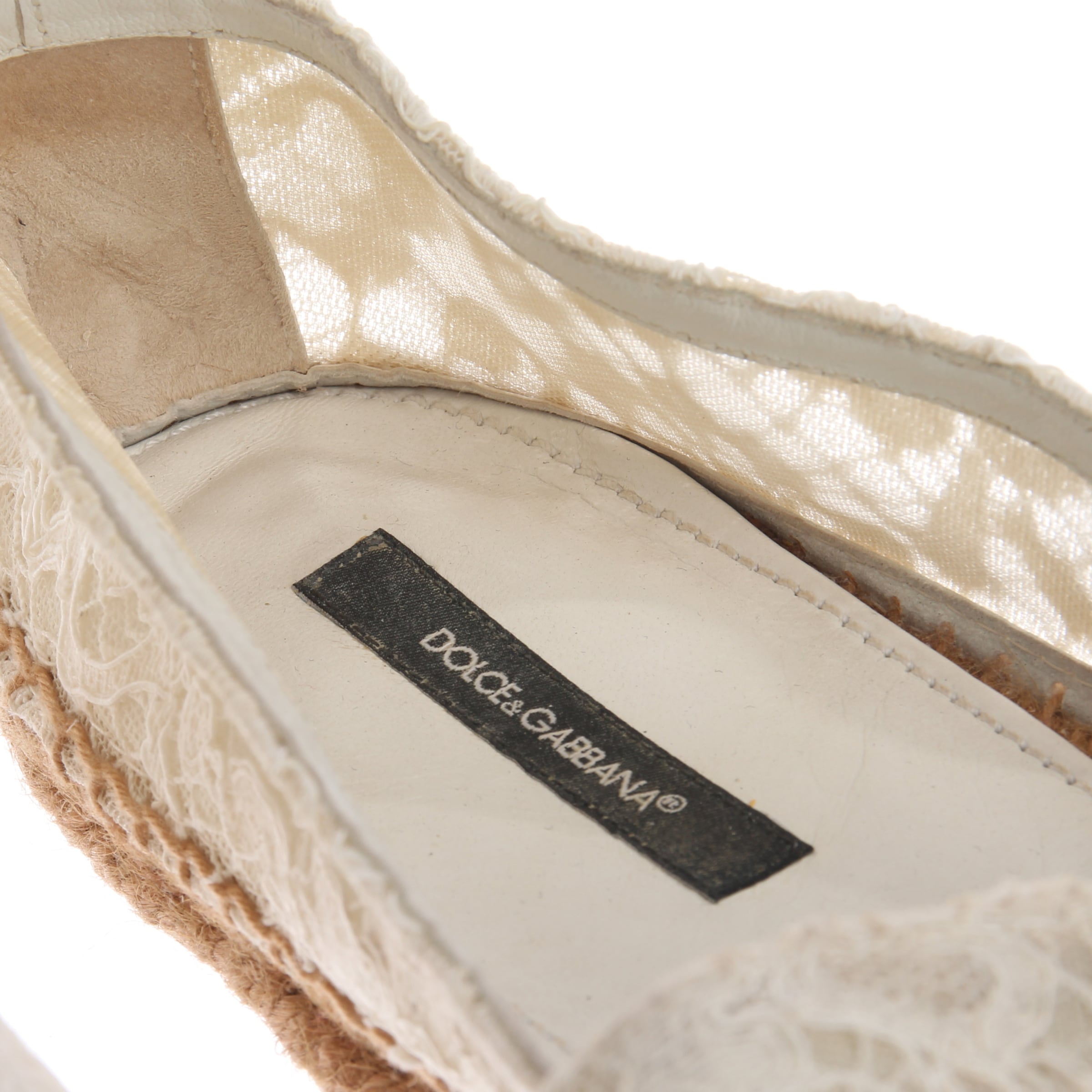 DOLCE & GABBANA Halbschuhe 40 in Weiß