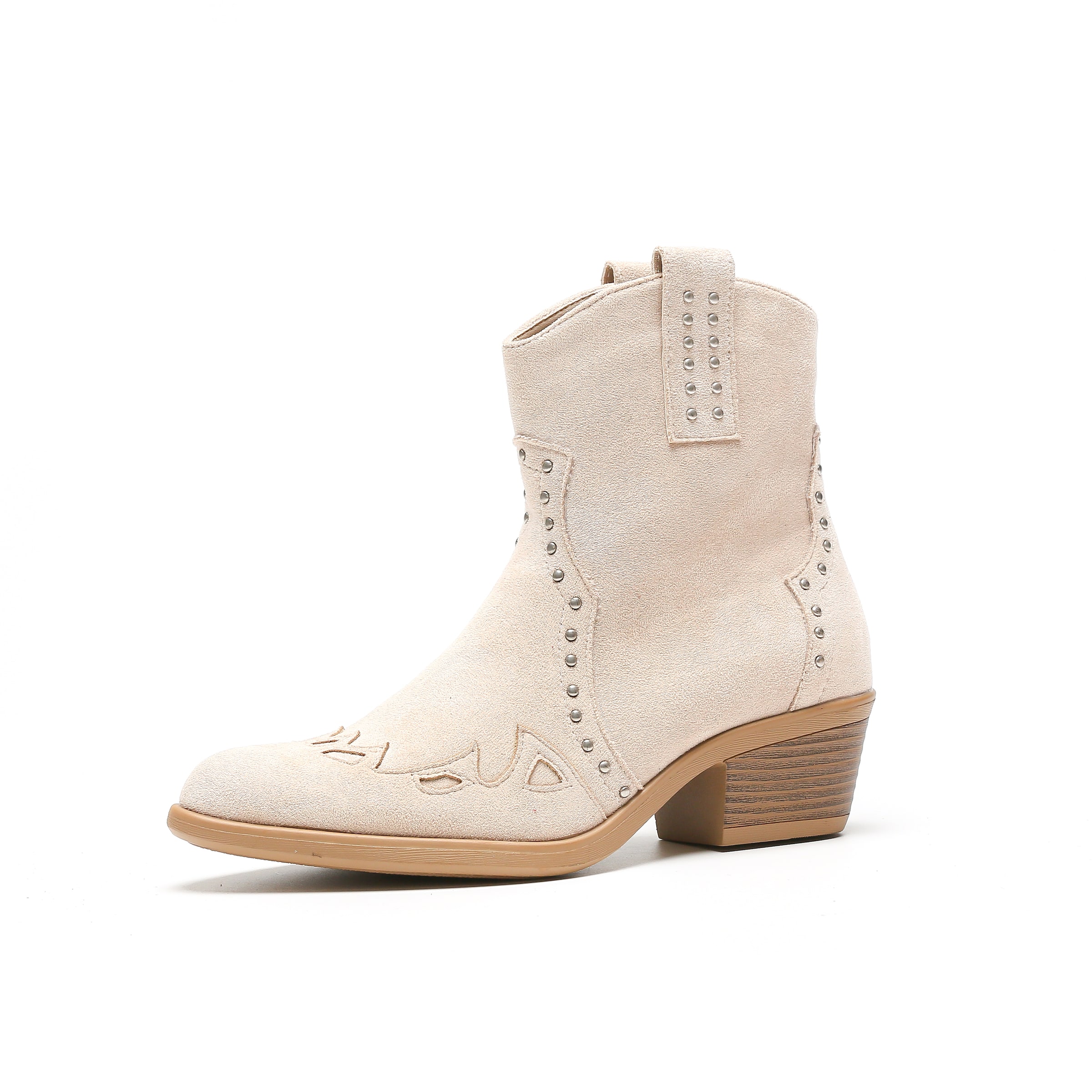 Bottes de cowboy Salinyang en beige : devant