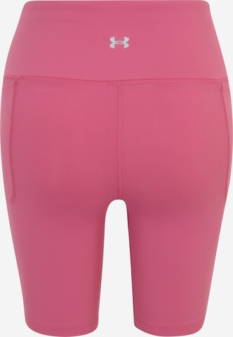 UNDER ARMOUR Slim fit Workout Pants 'Meridian' in Pink