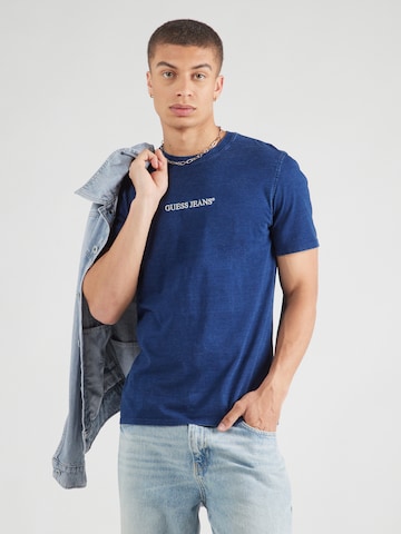 GUESS JEANS - Camiseta en azul: frente