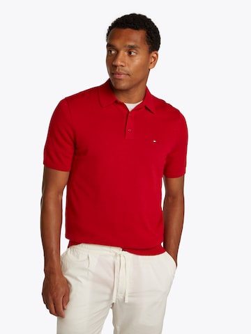 TOMMY HILFIGER Pulover 'ESSENTIAL' | rdeča barva: sprednja stran