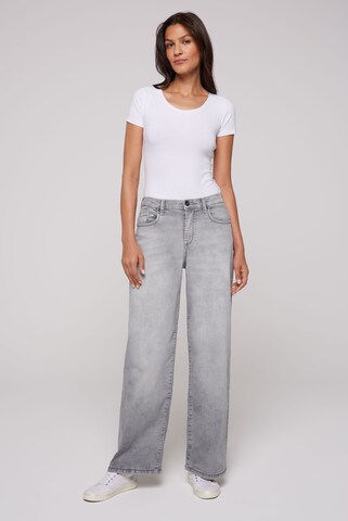 Soccx Wide Leg Jeans 'NA:DI ' in Grau