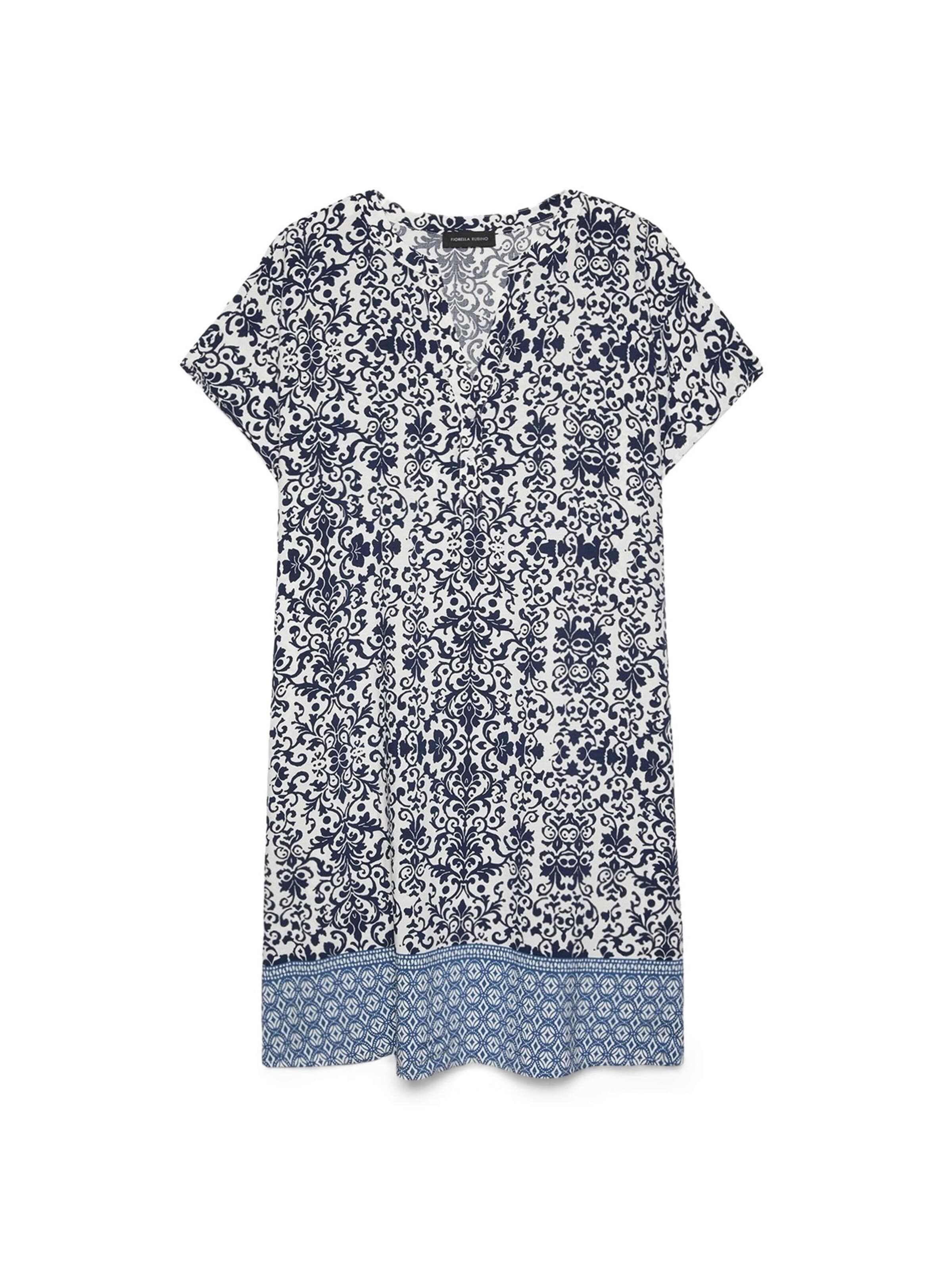 Fiorella Rubino - Vestido en azul: frente