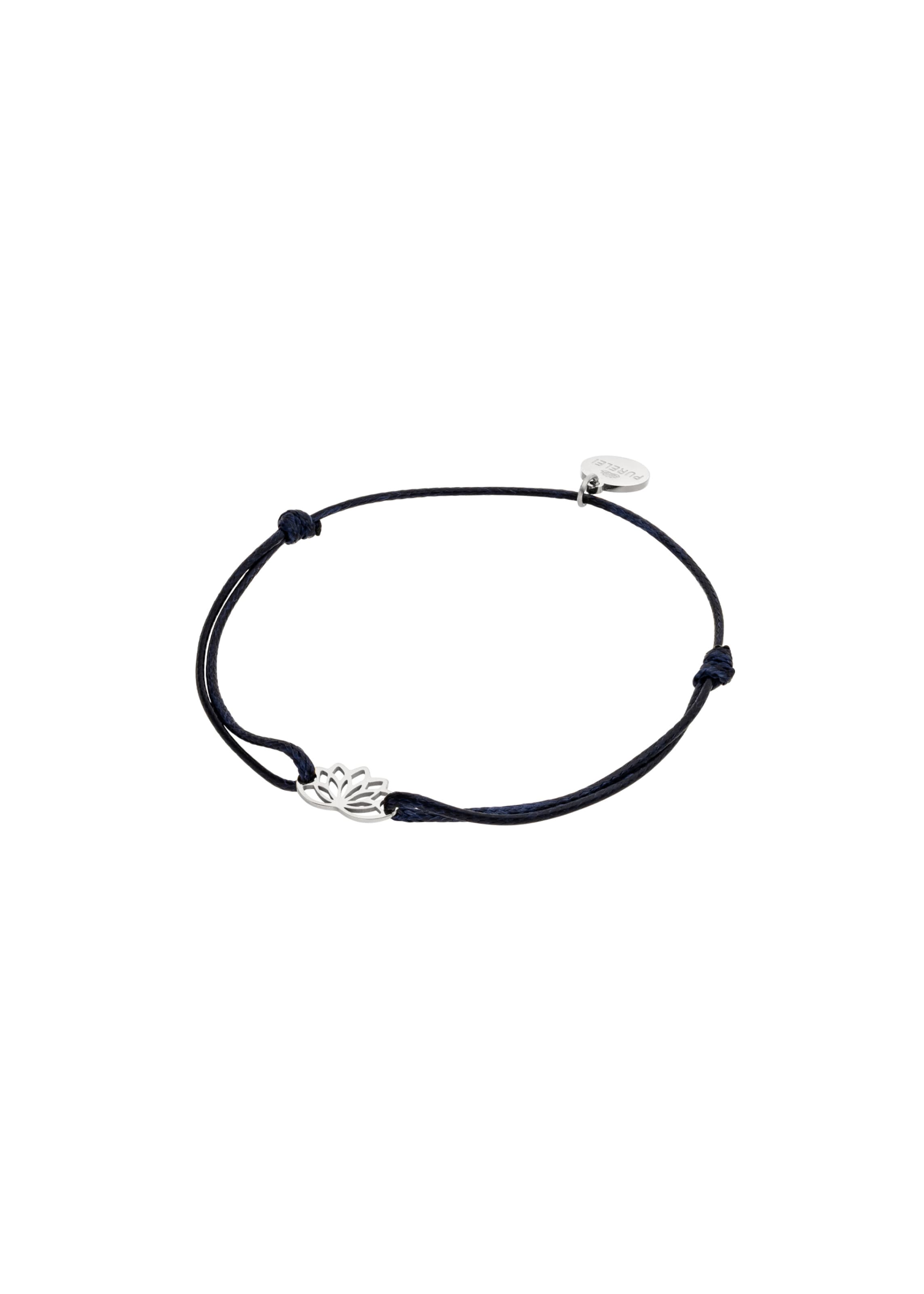 PURELEI Bracelet 'Awesome' en 16 - 19 cm en noir / argent, Vue avec produit