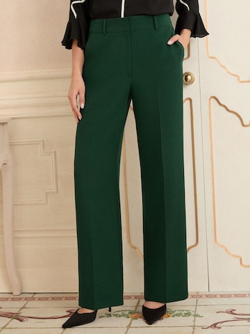 žalia love & roses Plačios klešnės Kelnės su kantu