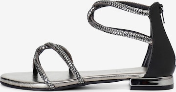 Sandalo di CAFè NOIR in nero: frontale