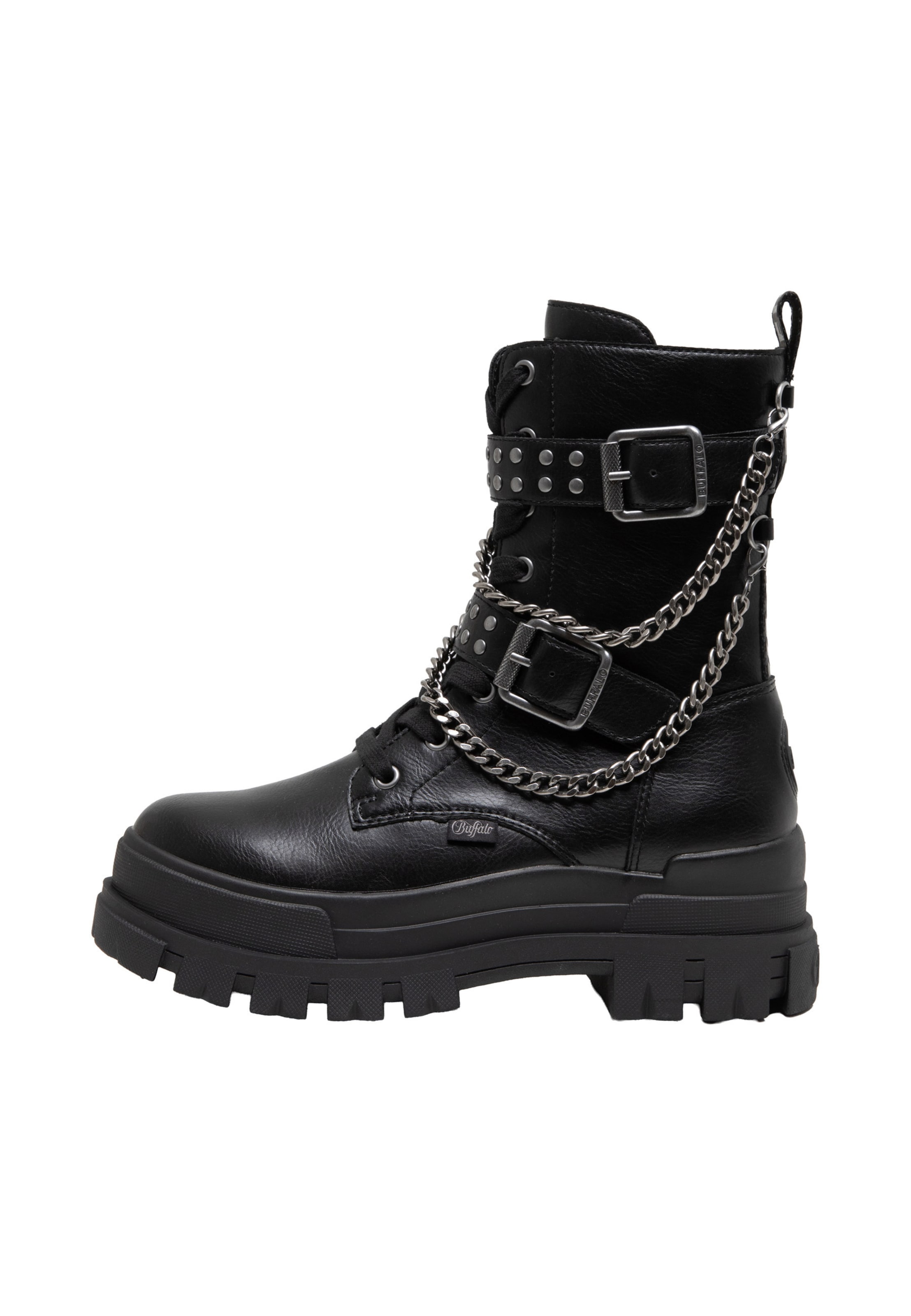 BUFFALO - Botas 'Aspha' em preto: frente