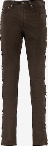 Coupe slim Pantalon 'RT-101' RICANO en marron : devant