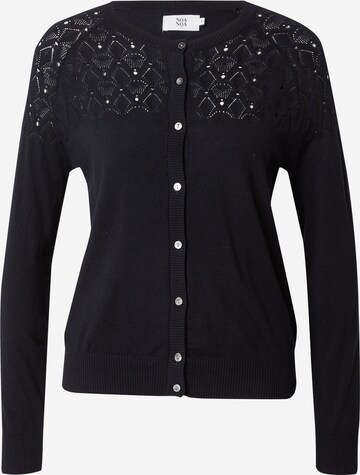 Noa Noa Knit Cardigan 'Clara' in Black: front