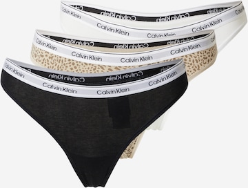 Calvin Klein Underwear Стринги в Бежевый: спереди