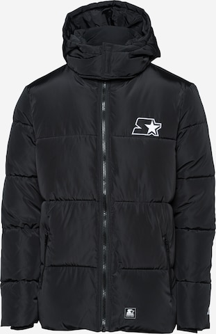 Starter Black Label Regular fit Χειμερινό μπουφάν σε μαύρο: μπροστά