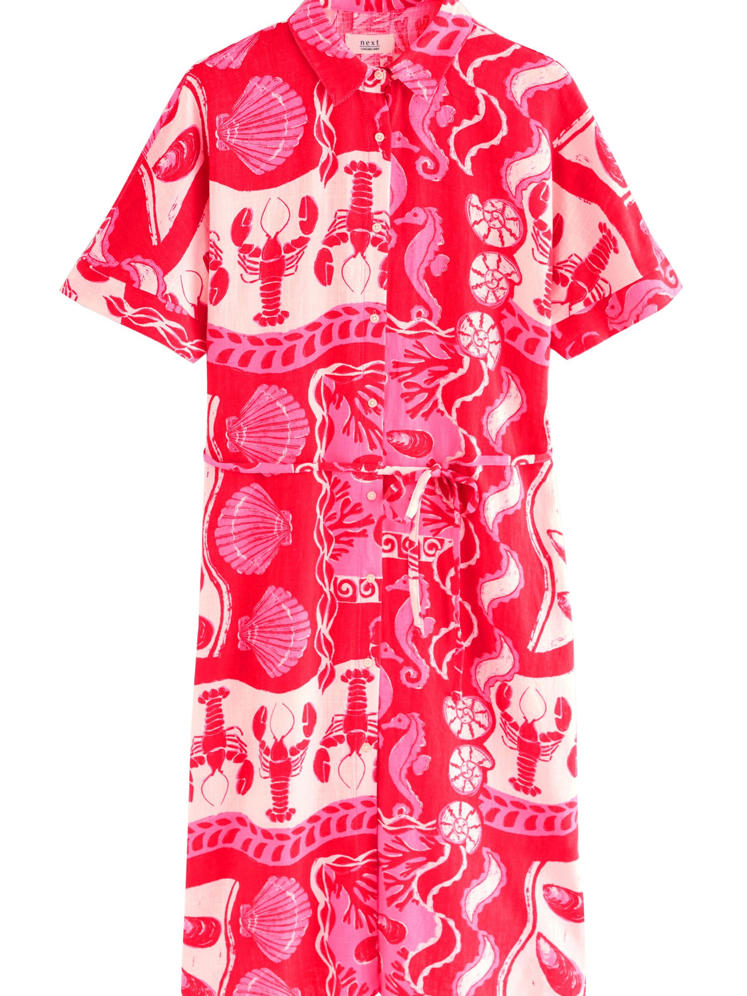 NextKošulja haljina - crvena boja: prednji dio