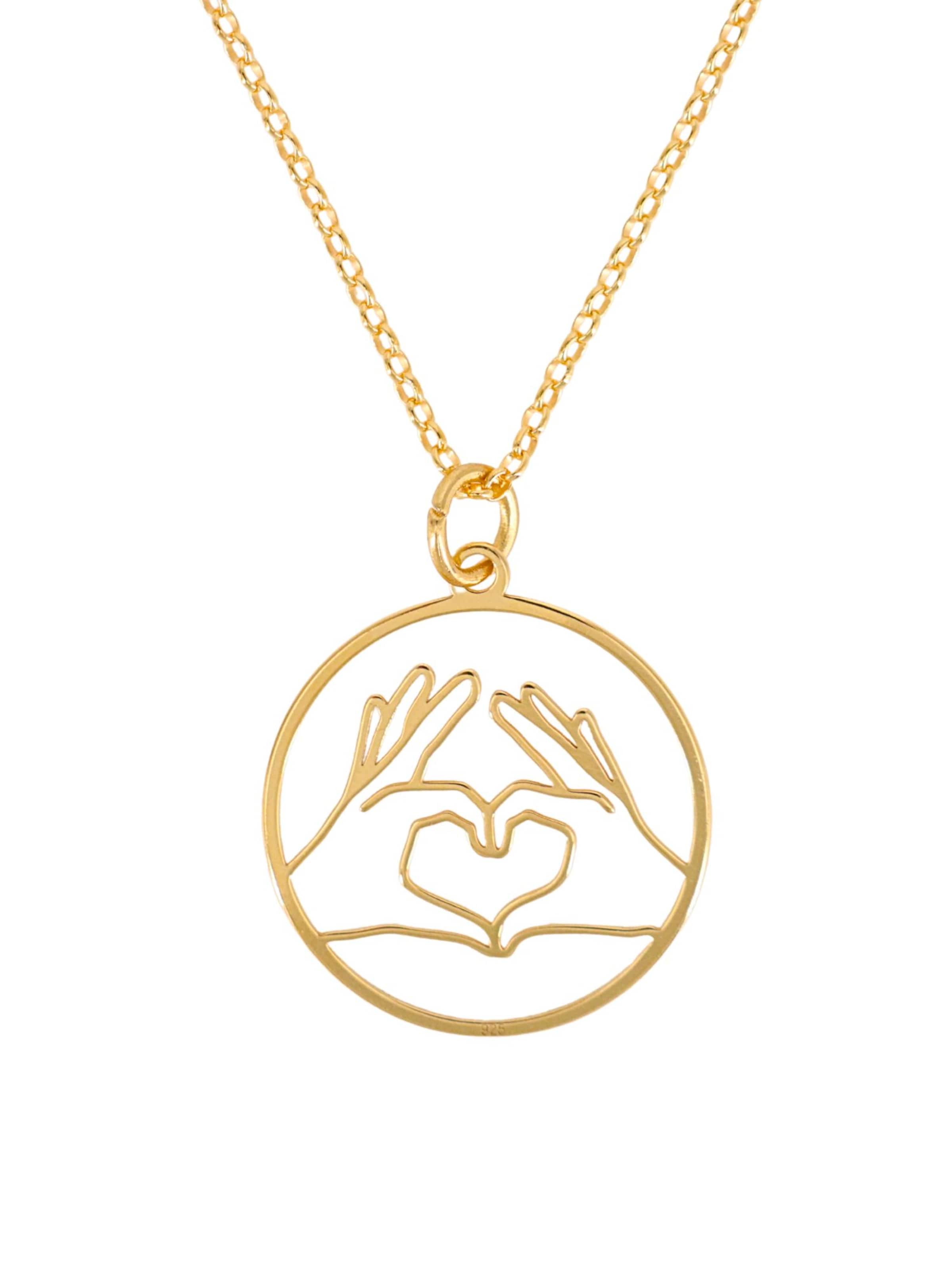 Fräulein Wunder - Colar 'I Heart You' em ouro