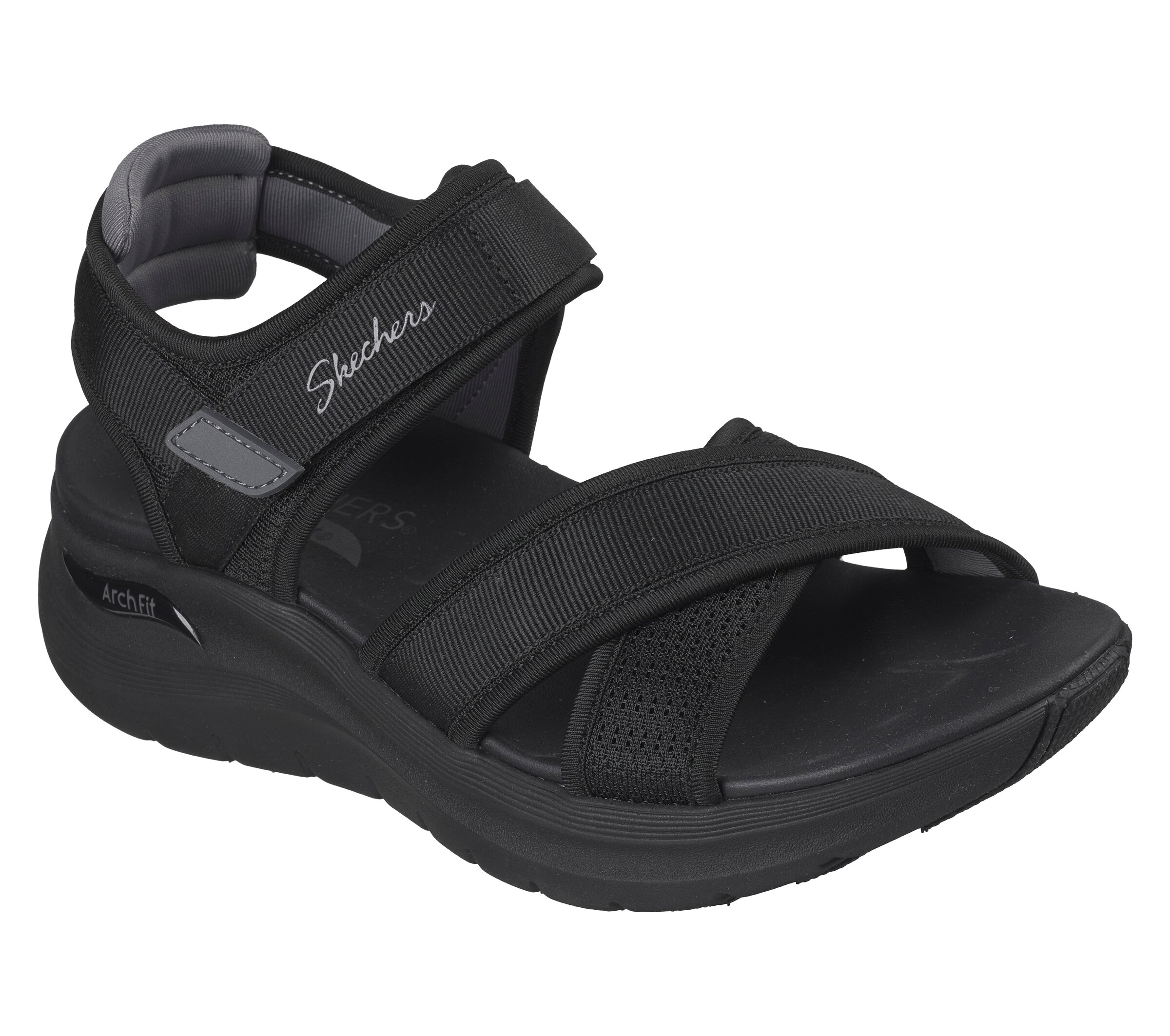 SKECHERS Sandale in Schwarz