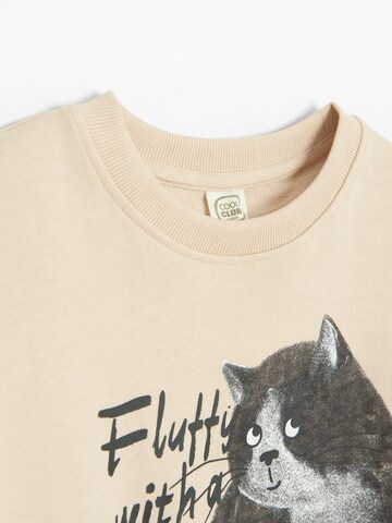 Sweat-shirt Cool Club en beige