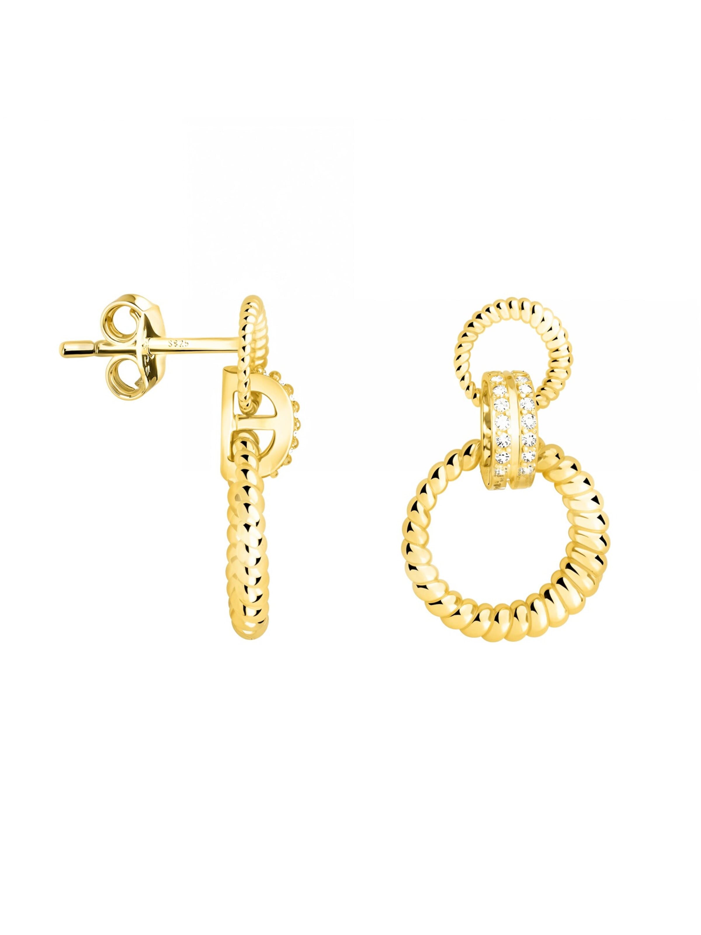 Sofia Milani Ohrringe 'Circle'‌‌‌‌‌ in Gold: Vorderseite