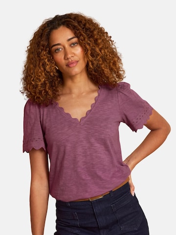 love & roses Shirt in Purple: front
