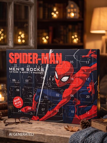 SPIDERMAN Socken 'Adventskalender mit 12 Paar'‌‌‌ in Mischfarben