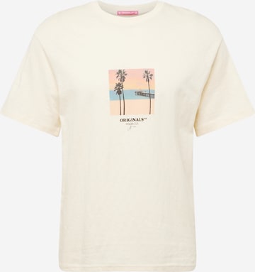 JACK & JONES T-shirt 'ARUBA' i beige: framsida