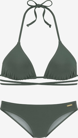BRUNO BANANI Trójkąt Bikini w kolorze zielony: przód