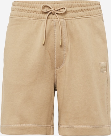 BOSS Black Trousers 'Sewalk' in Beige: front