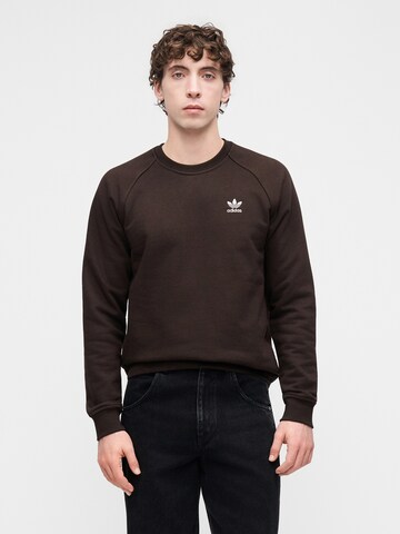 ADIDAS ORIGINALS Sweatshirt 'Trefoil Essentials' in Brown: front