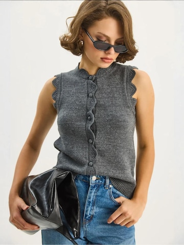 Bianco Lucci Gebreide bodywarmer in Grijs