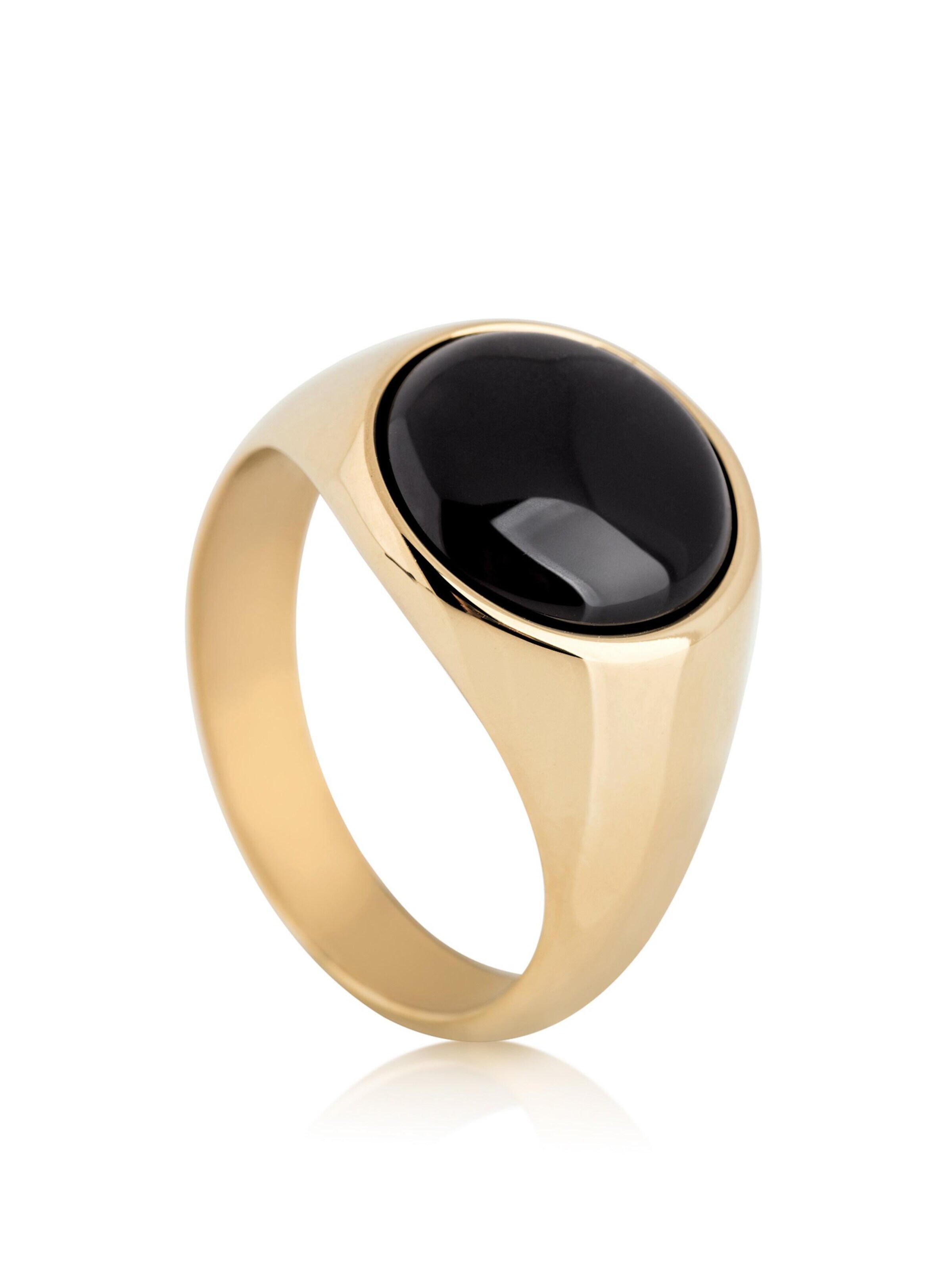Akitsune Ring 'Coruscent Ring Gold-Onyx' in Gold