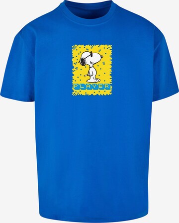 Merchcode Shirt 'Peanuts - Player' in Blau: predná strana