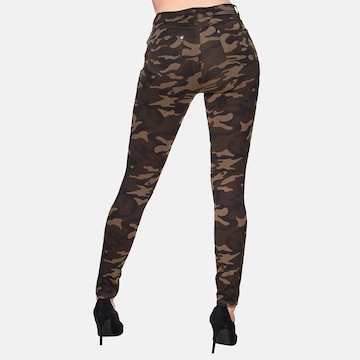 Skinny Jeans di Elara in verde