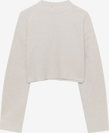 Pull&Bear Sweter w kolorze biały: przód