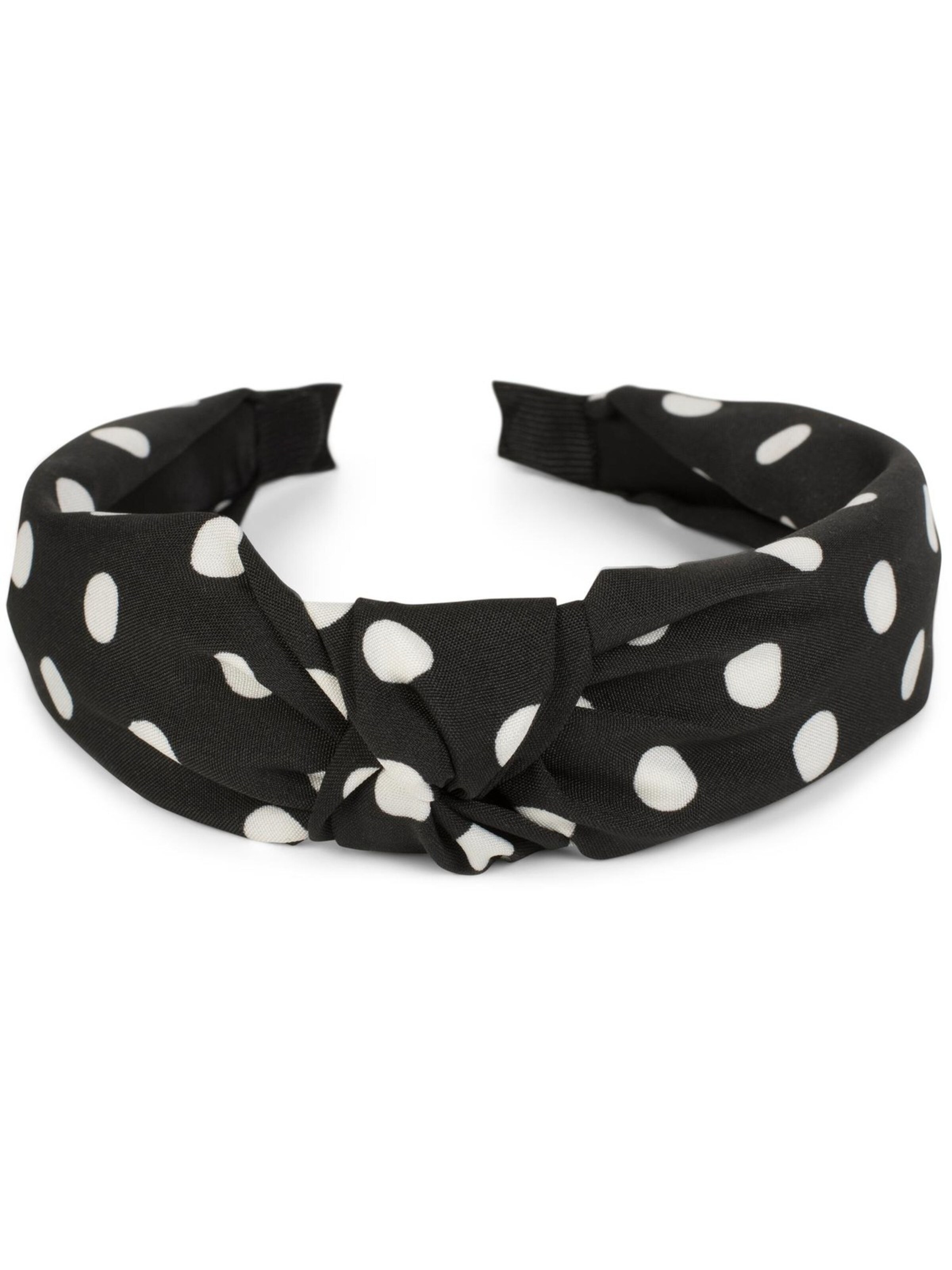 styleBREAKER Hair jewelry 'Haarreif gepunktet mit Knoten Rockabilly' in Black
