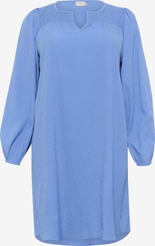 KAFFE CURVE Blousejurk 'Lunda' in Blauw: voorkant