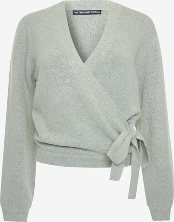 Cardigan 'Oregano' Threadbare en gris : devant