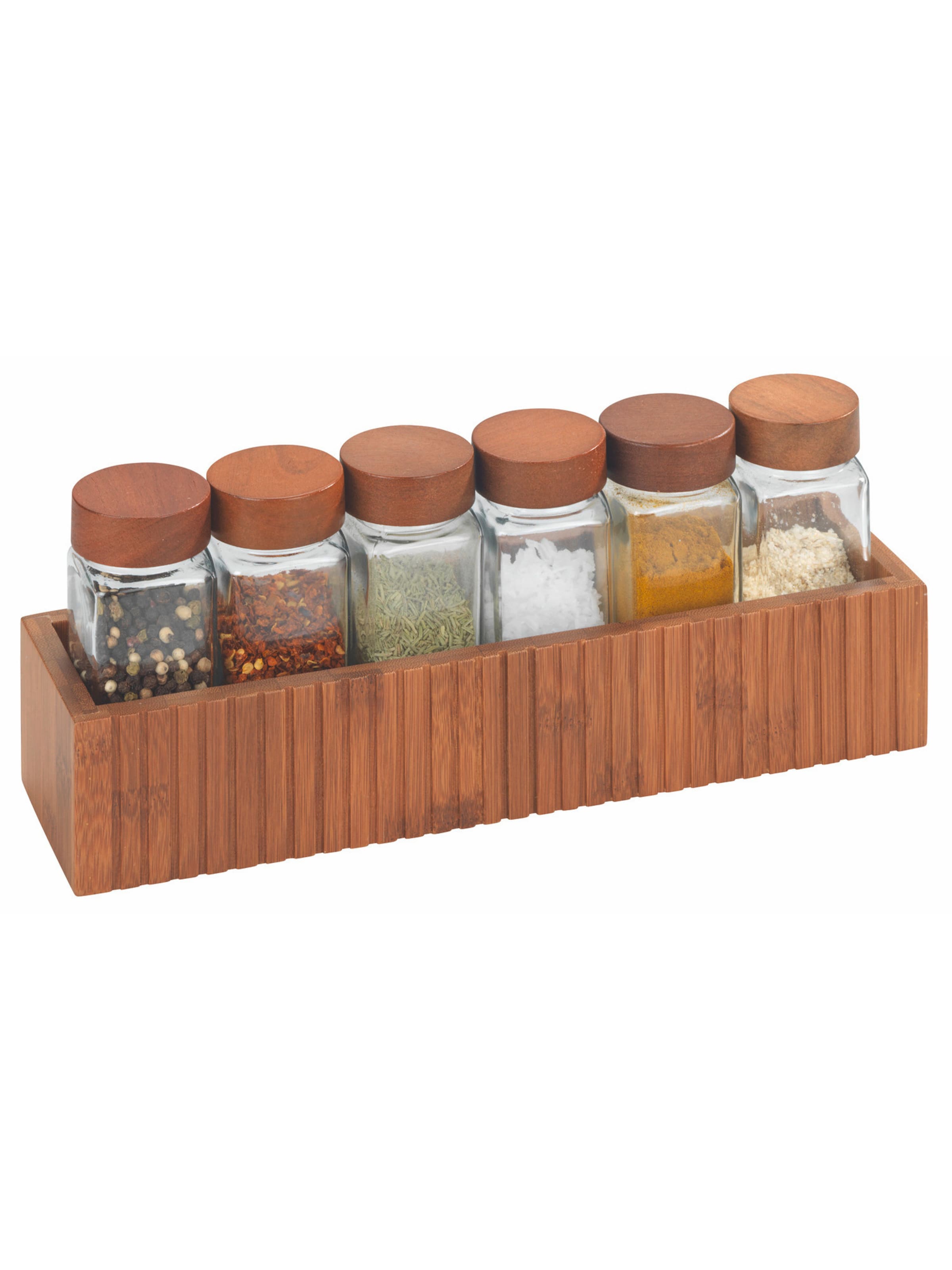 Wenko Box/Basket 'Mera' und  Gewürzstreuer 'Anni' in Brown: front