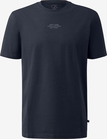 T-Shirt QS en bleu : devant