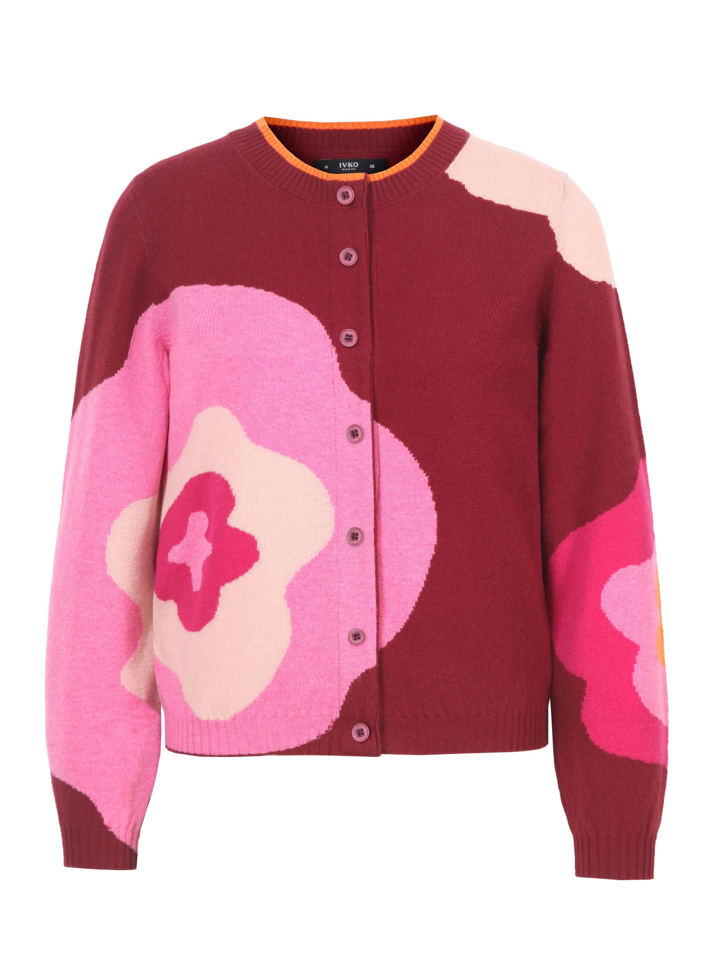 IVKO Woman Knit Cardigan in Red: front