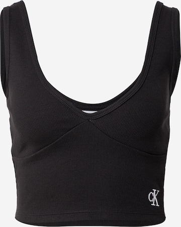 Calvin Klein Jeans - Top en negro: frente