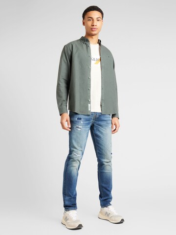 JACK & JONES Tričko 'LOOF' – béžová