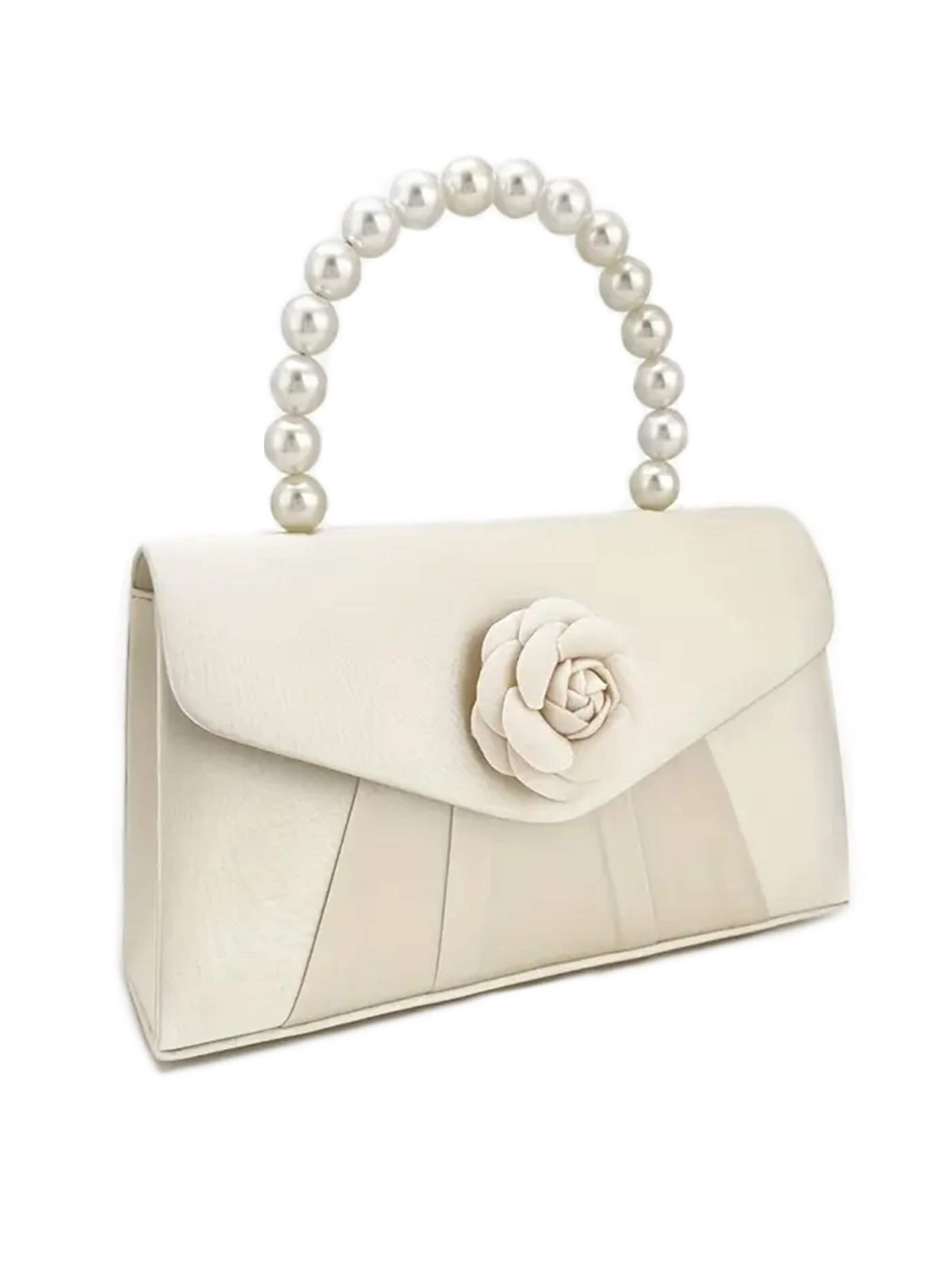 Tomshop24-7 Handtasche 'Kamelie'‌‌‌‌‌‌‌‌‌ in Beige: Vorderseite