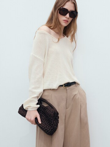MANGO Sweater in White: front