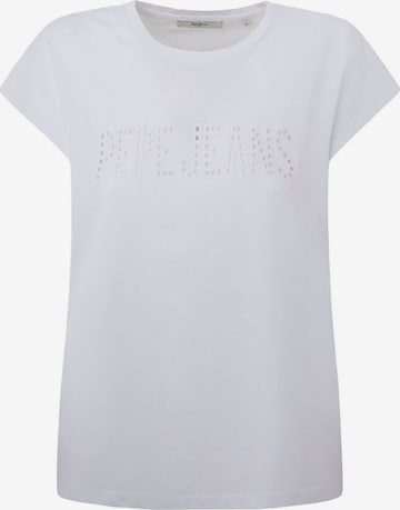 Pepe Jeans - Camiseta 'LILITH' en blanco: frente