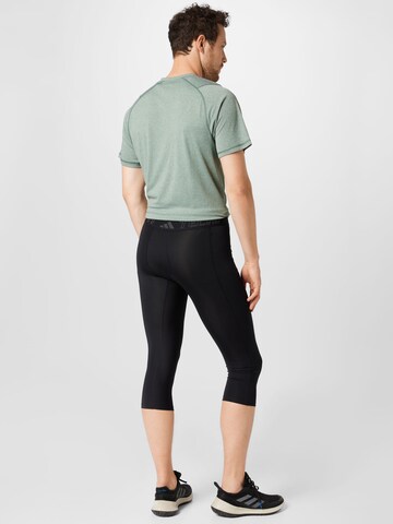 ADIDAS PERFORMANCE Skinny Workout Pants 'Techfit 3/4' in Black