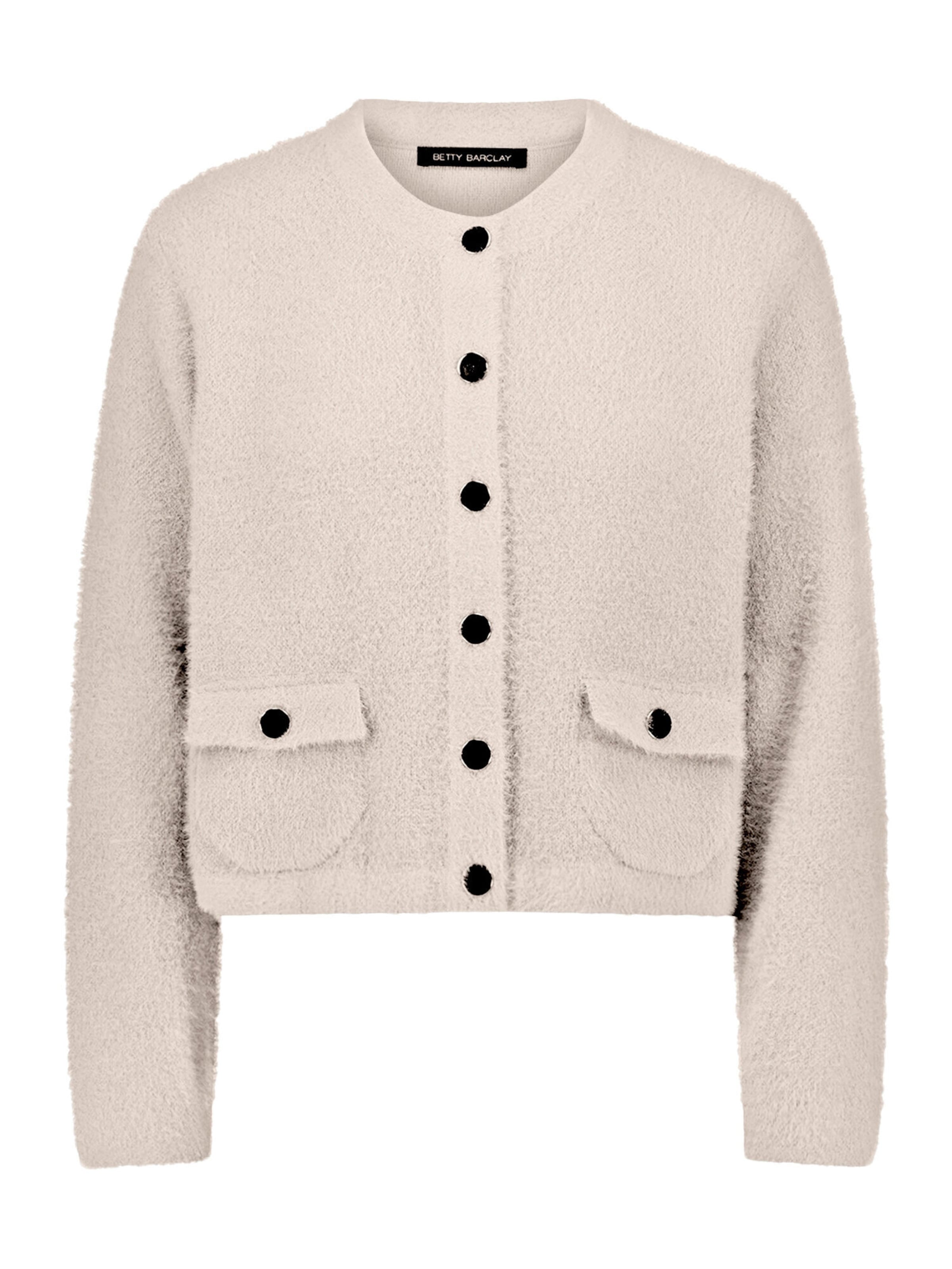 Betty Barclay Gebreid vest in Beige: voorkant