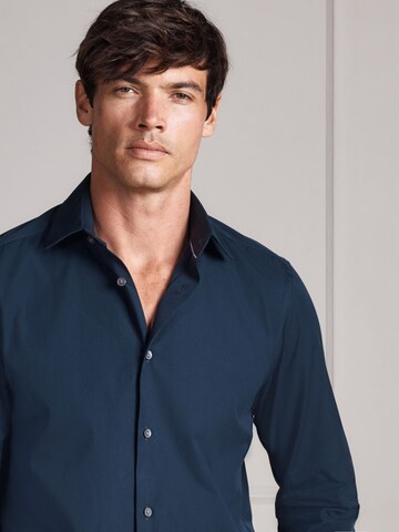 Next Regular fit Button Up Shirt in Blue