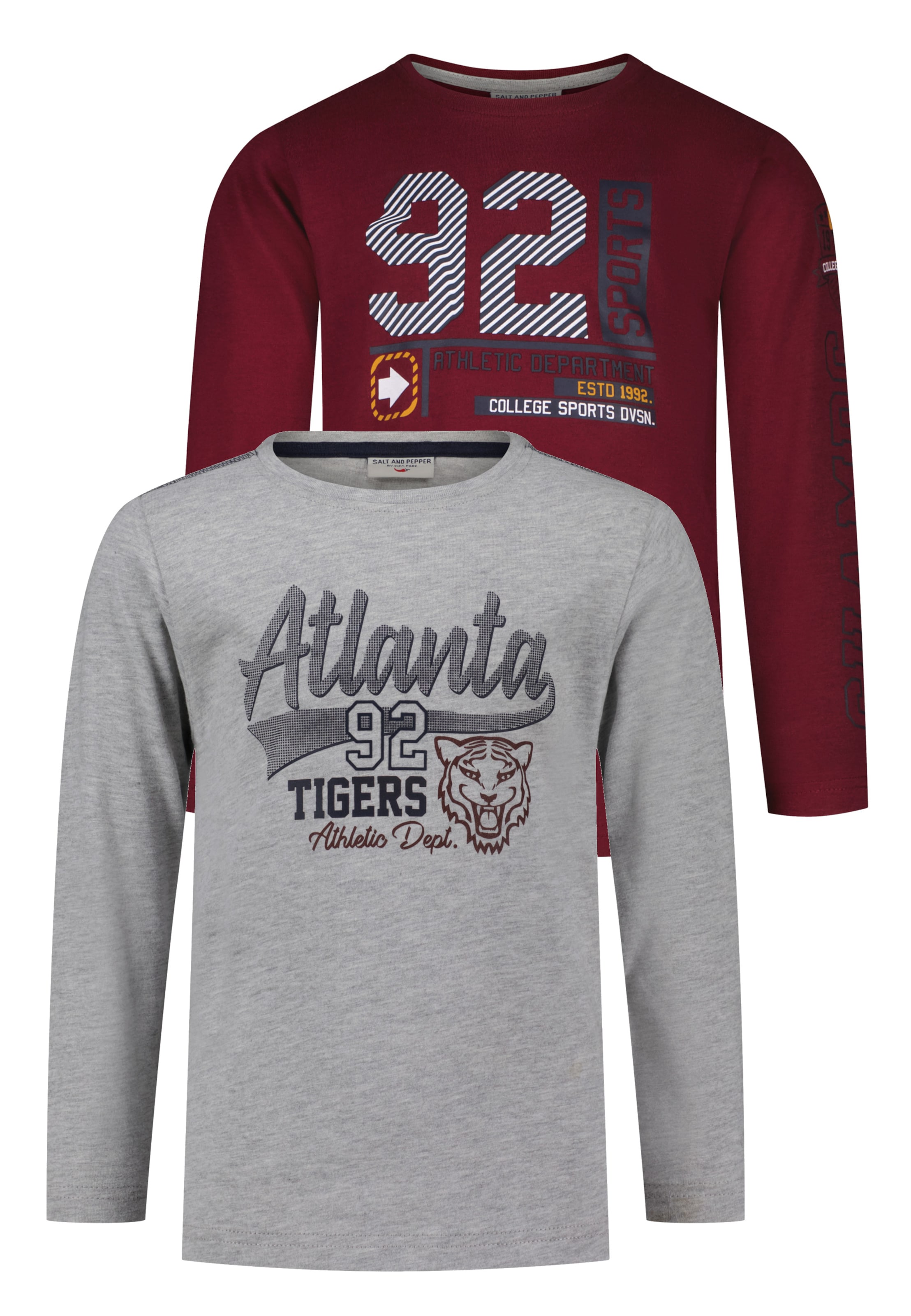 SALT AND PEPPER Langarmshirts 'Tiger' in Grau: Vorderseite