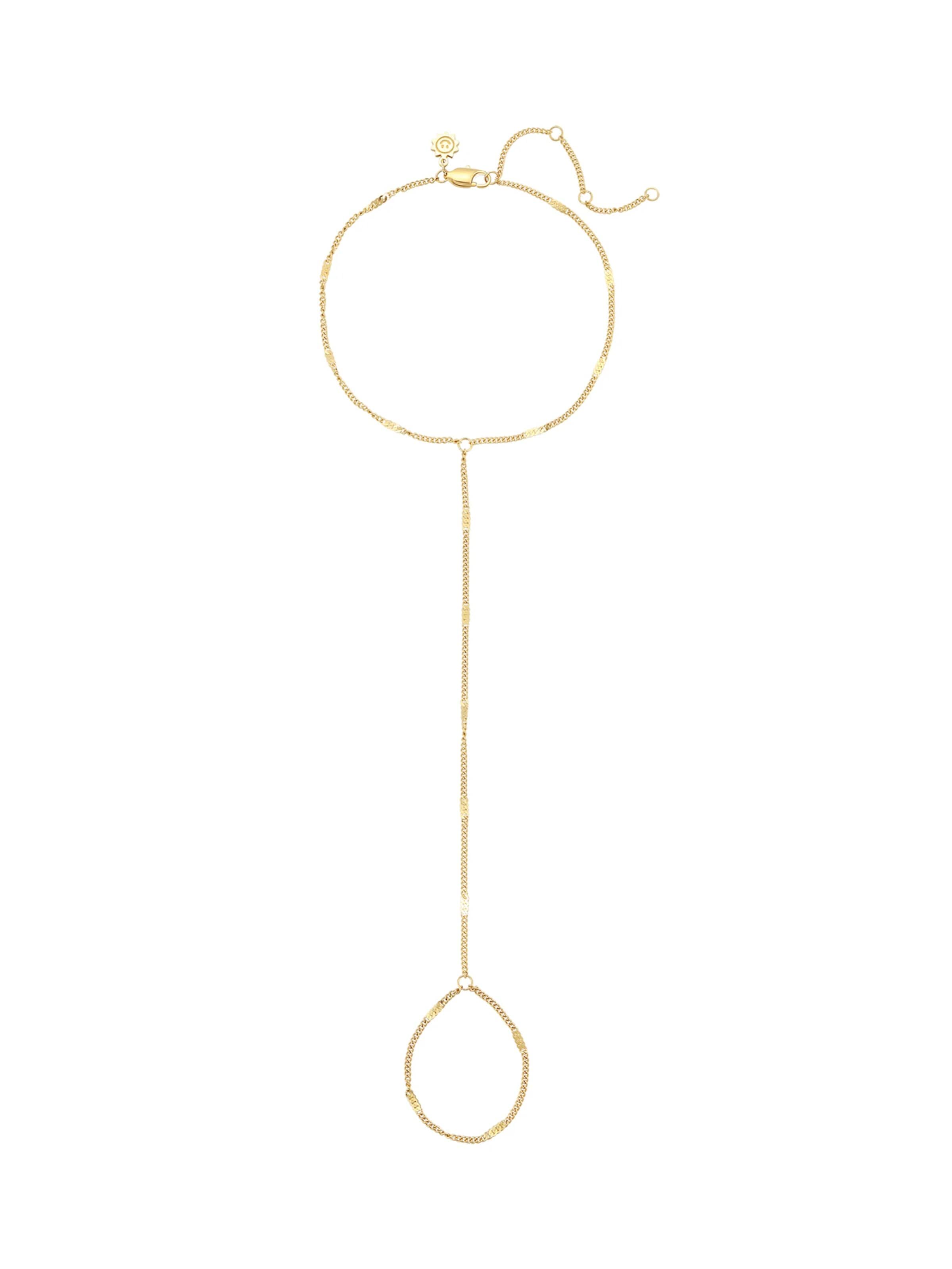 Hey Happiness Voetsieraden 'Starburst Toe Chain' in Goud
