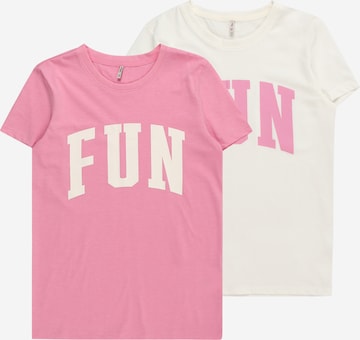 KIDS ONLY T-Shirt 'MERLE' in Pink: predná strana