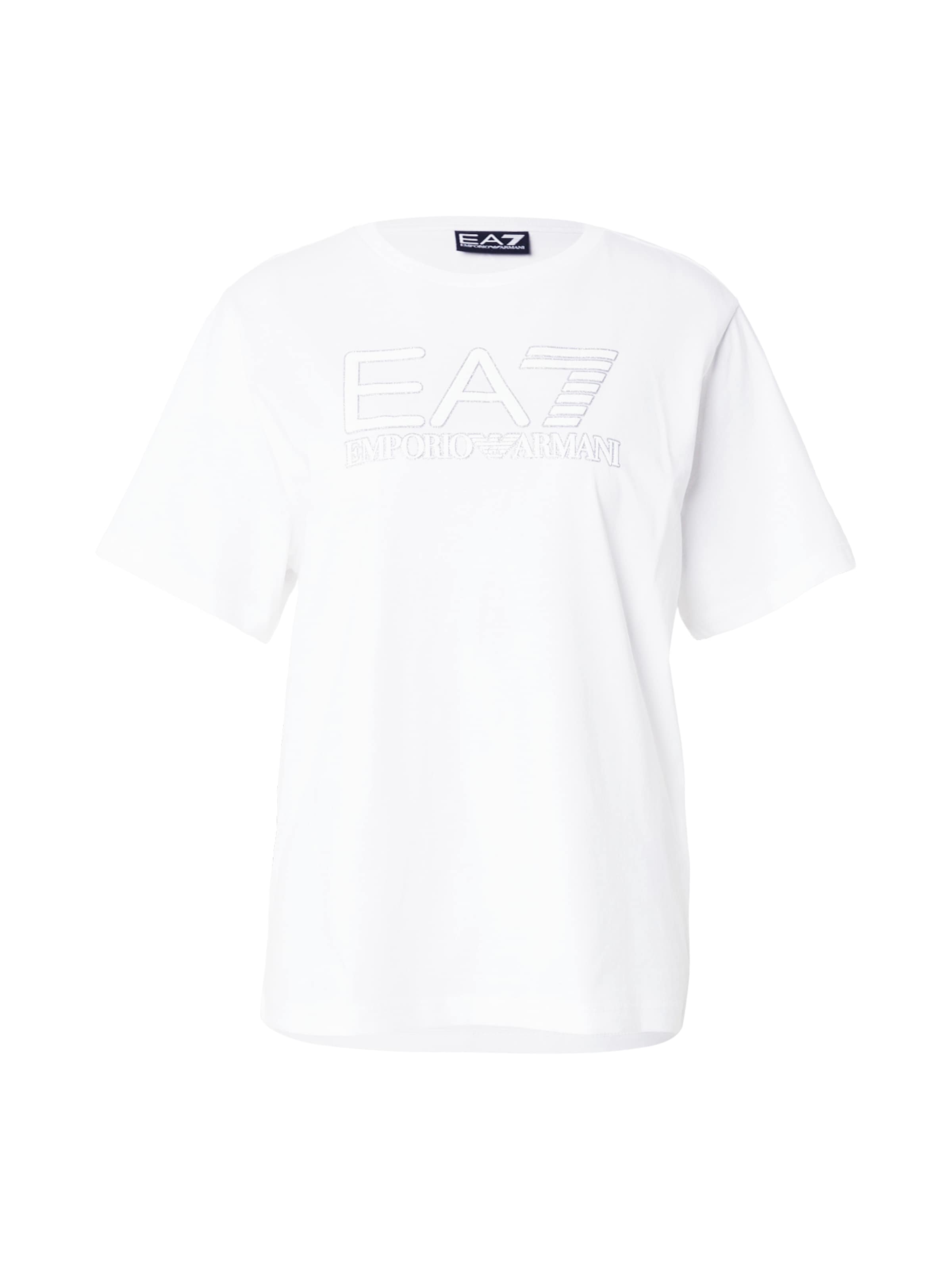 T-shirt EA7 Emporio Armani en blanc : devant