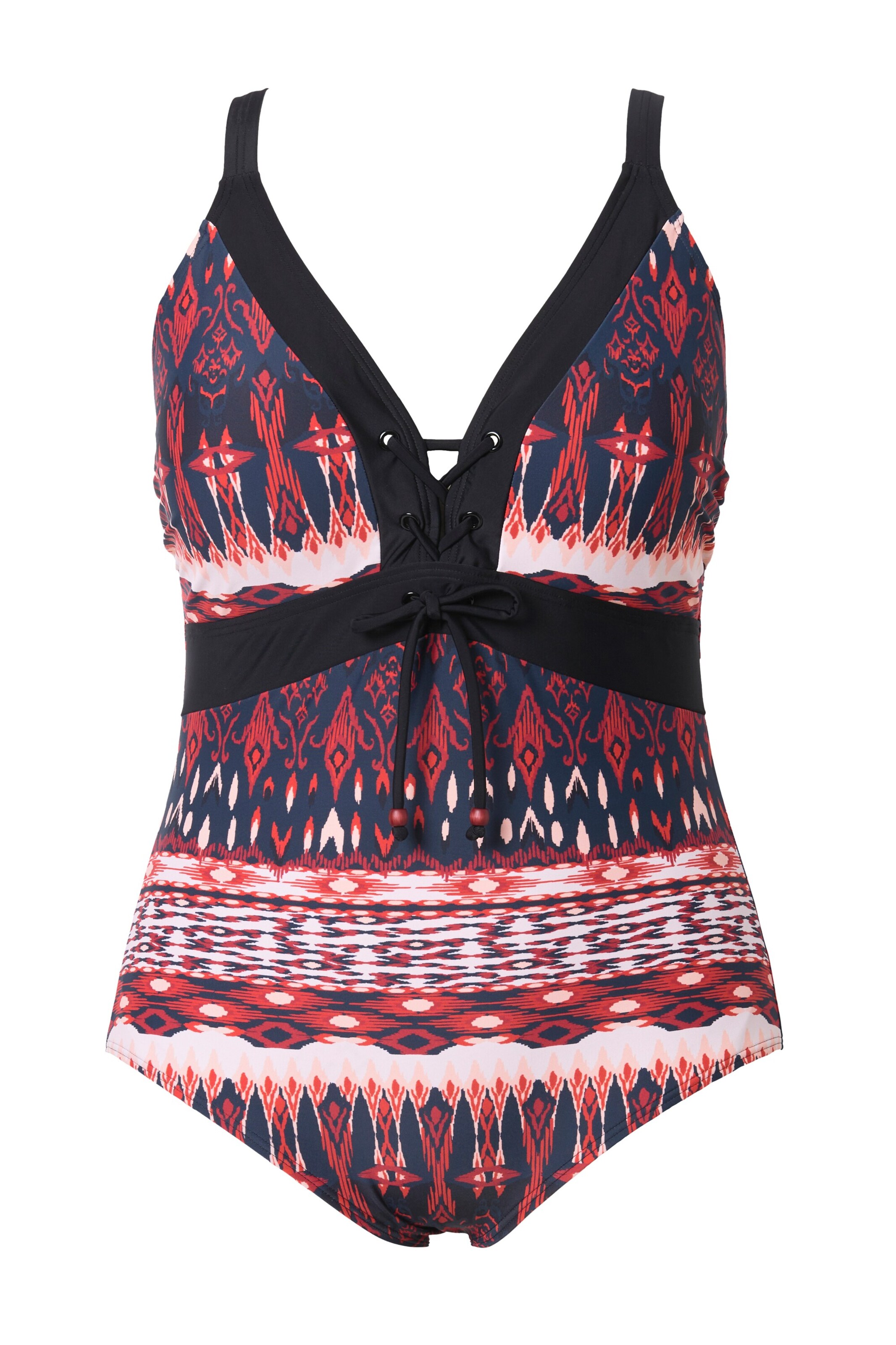 Ulla Popken T-Shirt Badeanzug in Mischfarben: Vorderseite